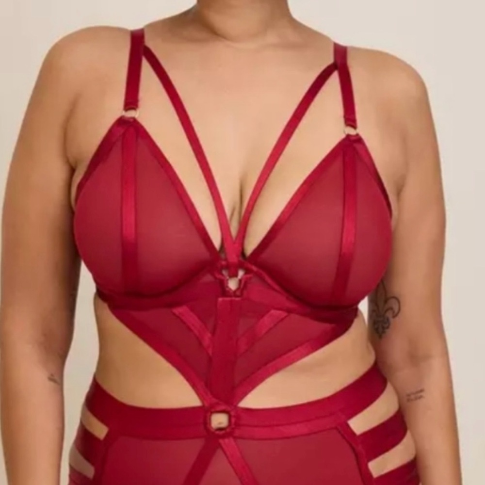 Torrid Red Sexy bodysuit Set